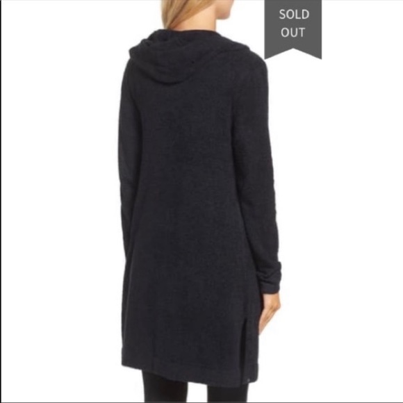 NWOT BAREFOOT DREAMS Cozychic Lite Coastal Hooded Cardigan - Picture 2 of 8